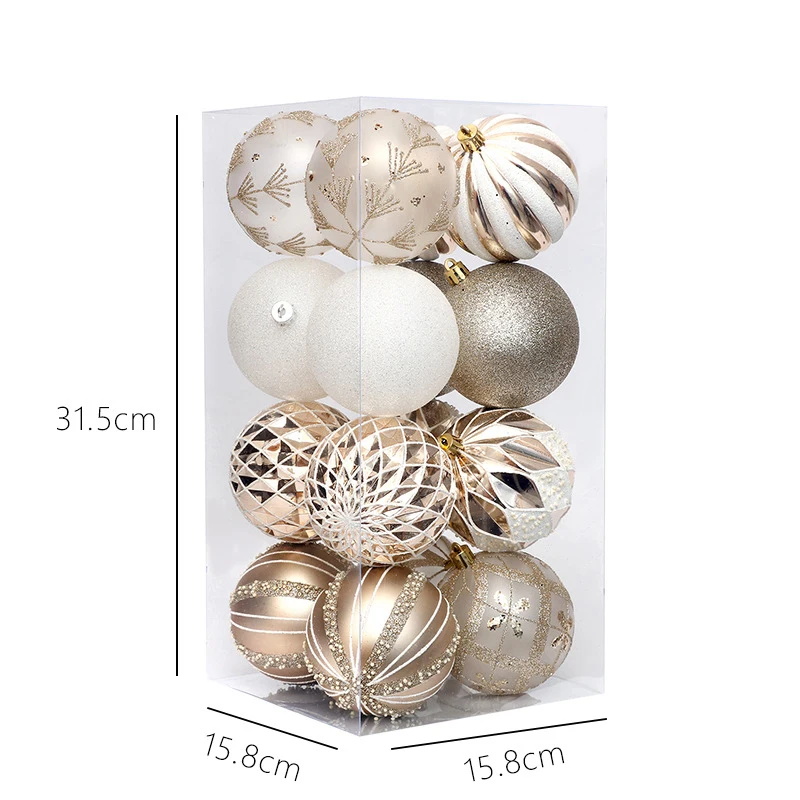 Luxurious Christmas Tree Decorations Ornaments Shatterproof Christmas Ball Set Custom Christmas Balls Baubles