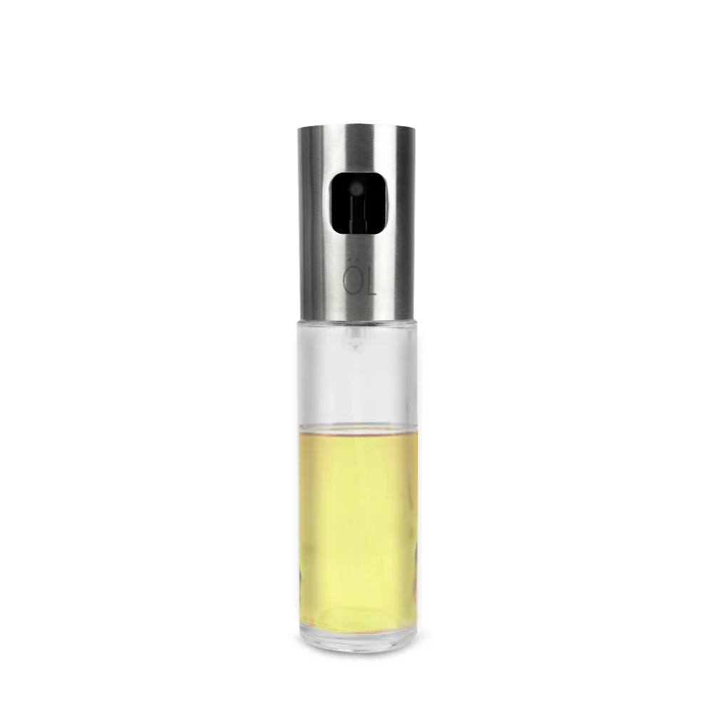 Kitchen BBQ Tools Portable Food Grade Glass Stainless Steel Pressure Mist Olive Dispenser Vinegar Bottle Oil Sprayer for Cooking