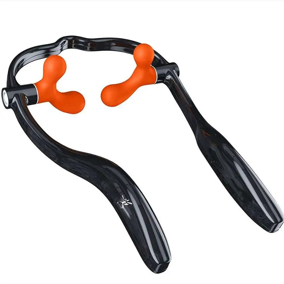 Cervical Spine Massager Manual Household Hand-held Neck Massager Dual Trigger Pressure Point Shoulder Neck Massager