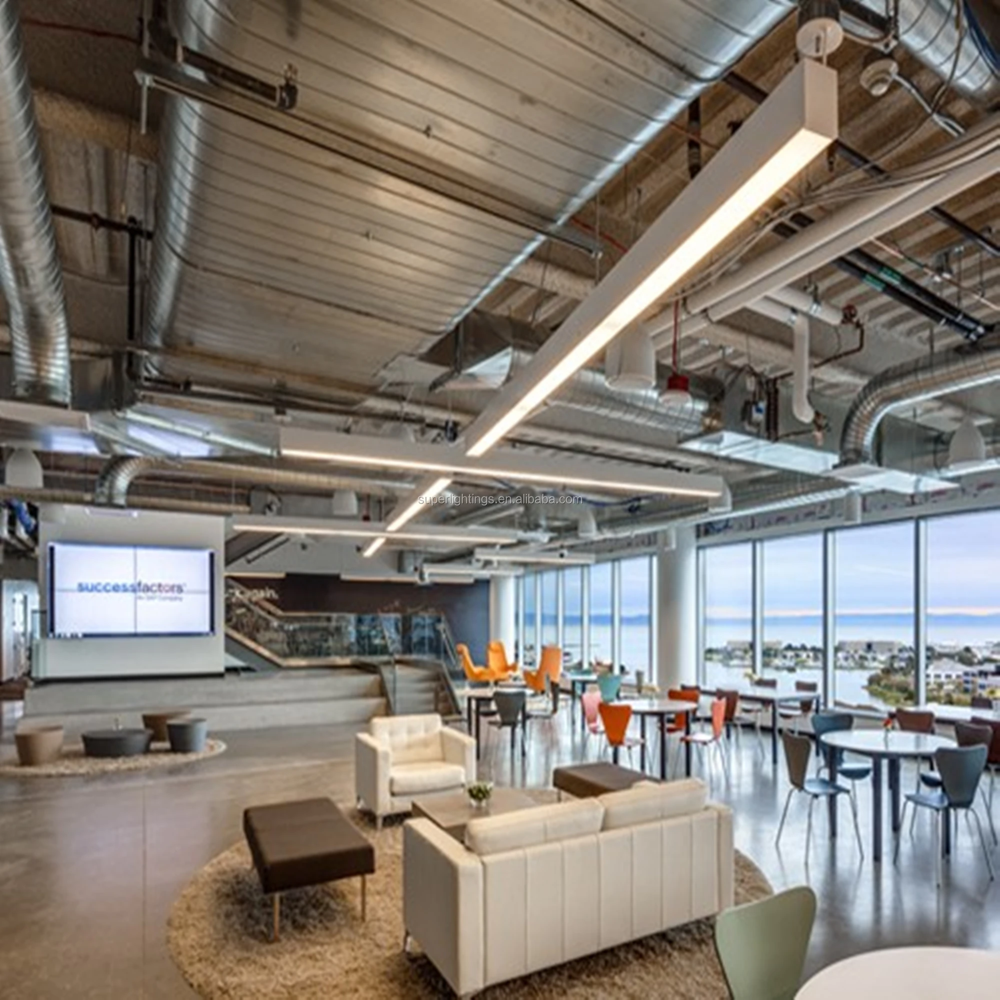 compact led Up and down lighting fixture hanging fluorescent light fixtures