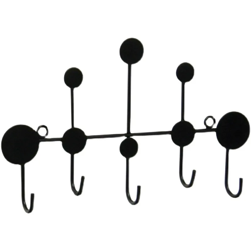 Nordic creative hook door key rack porch wall hanging storage free punching decoration fitting room wall coat rack