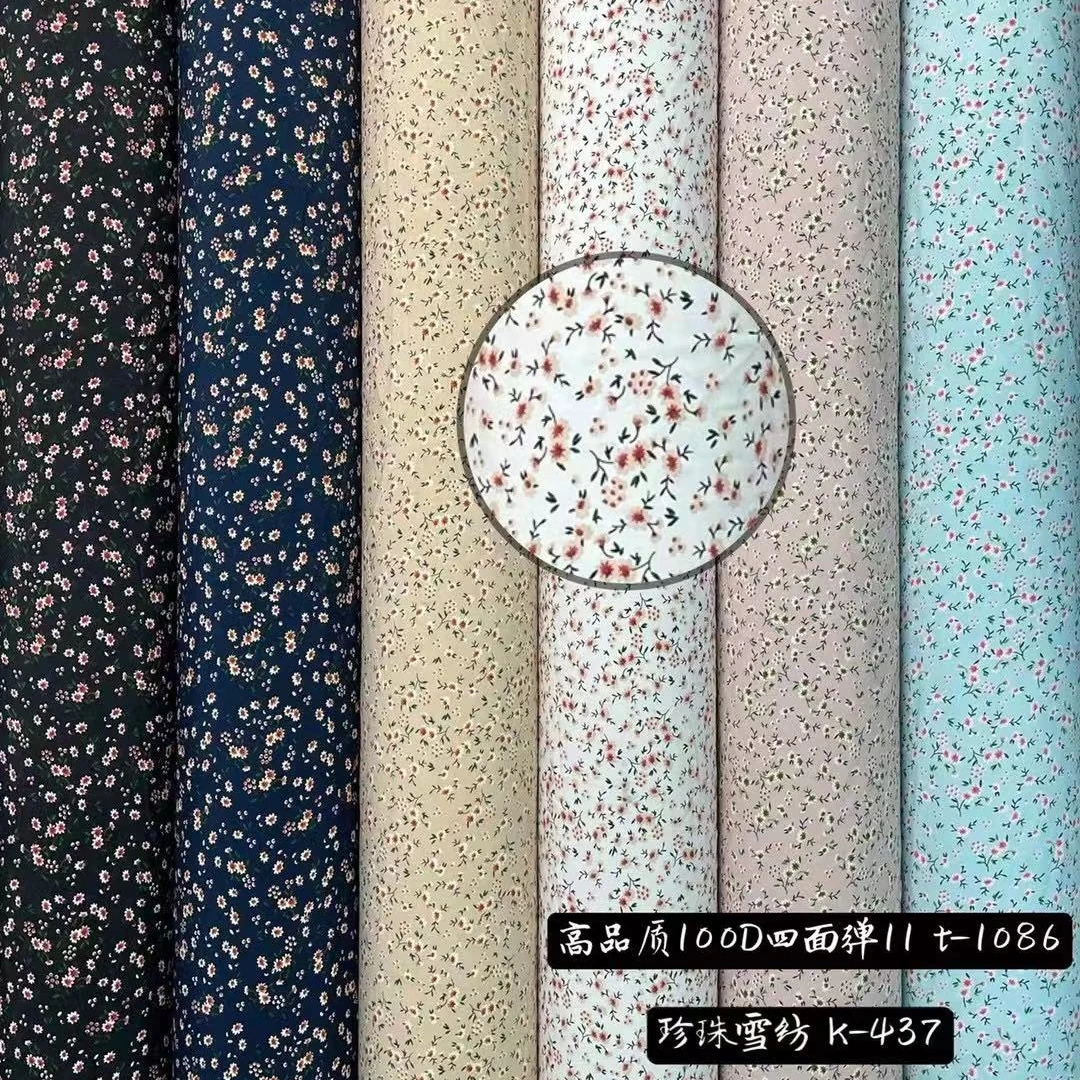 High Quality Discharge Print Rayon Fabric Rayon Challis Discharge Print Fabric Viscose Woven Plain Fabric For Women Dress