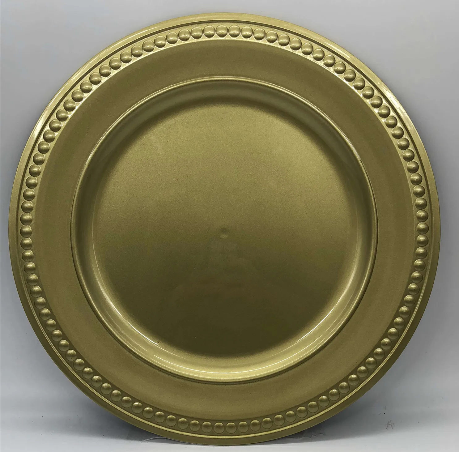 Glitter gold  beaded plastic plates , Chrismas under plates