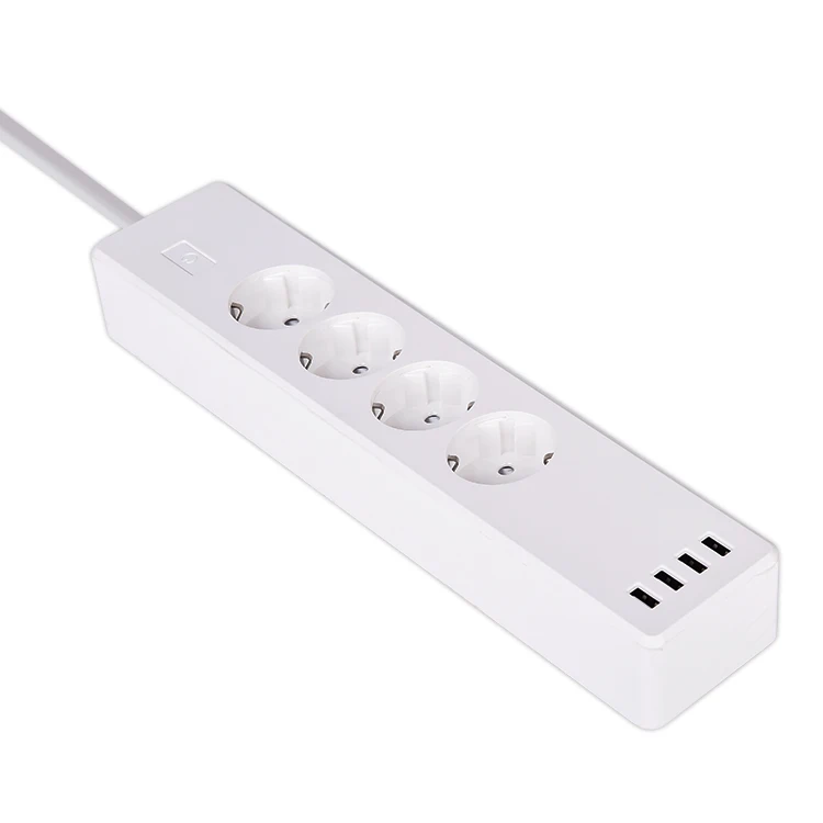 Порты USB Tuya синхронизации ЕС Сетевой фильтр, функция обратного отсчета дистанционное управление смарт-удлинитель ЕС
