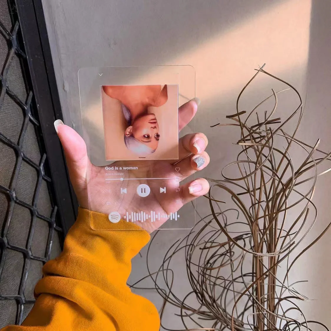 Boxin Customized Acrylic desktop poster Movie Plaque  Gift Glass Art Acrylic Song spotify Plaque with  Album and your own Photo