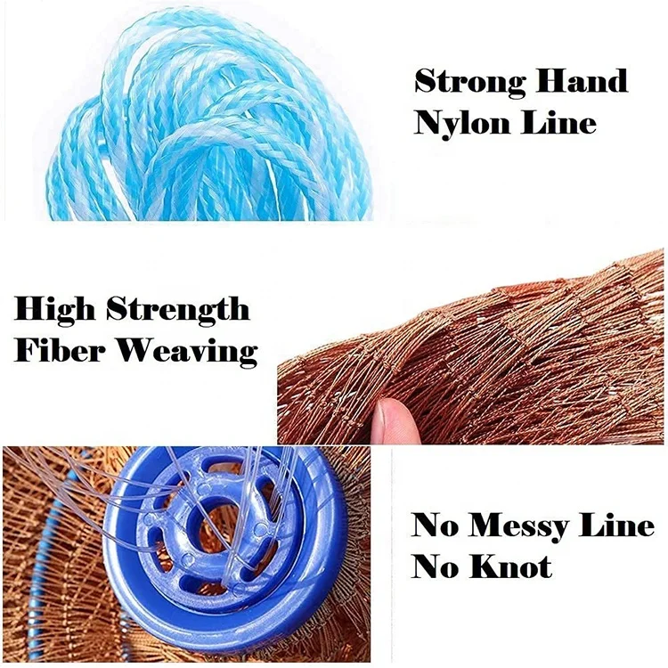 Fish Nets Tools Trap Weights Wide Open Disc Heavy Lead Sinker Ring Throw Mesh Saltwater Container Easy Bait Fishing Cast Net