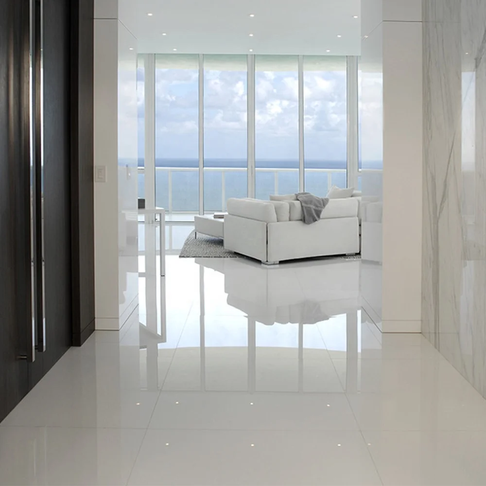 Shopping mall super white Polished porcelain tile 60x60