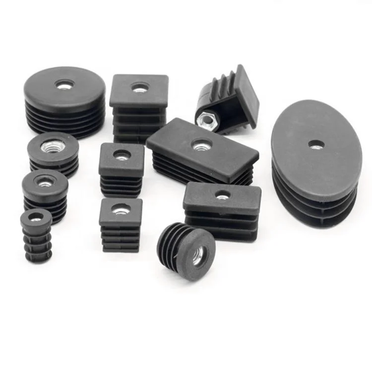 Plastic Furniture Feet adjustable Leveler Thread Screw Tube Insert Adjustable Leveling Foot Glide Tube plug with inner bolt