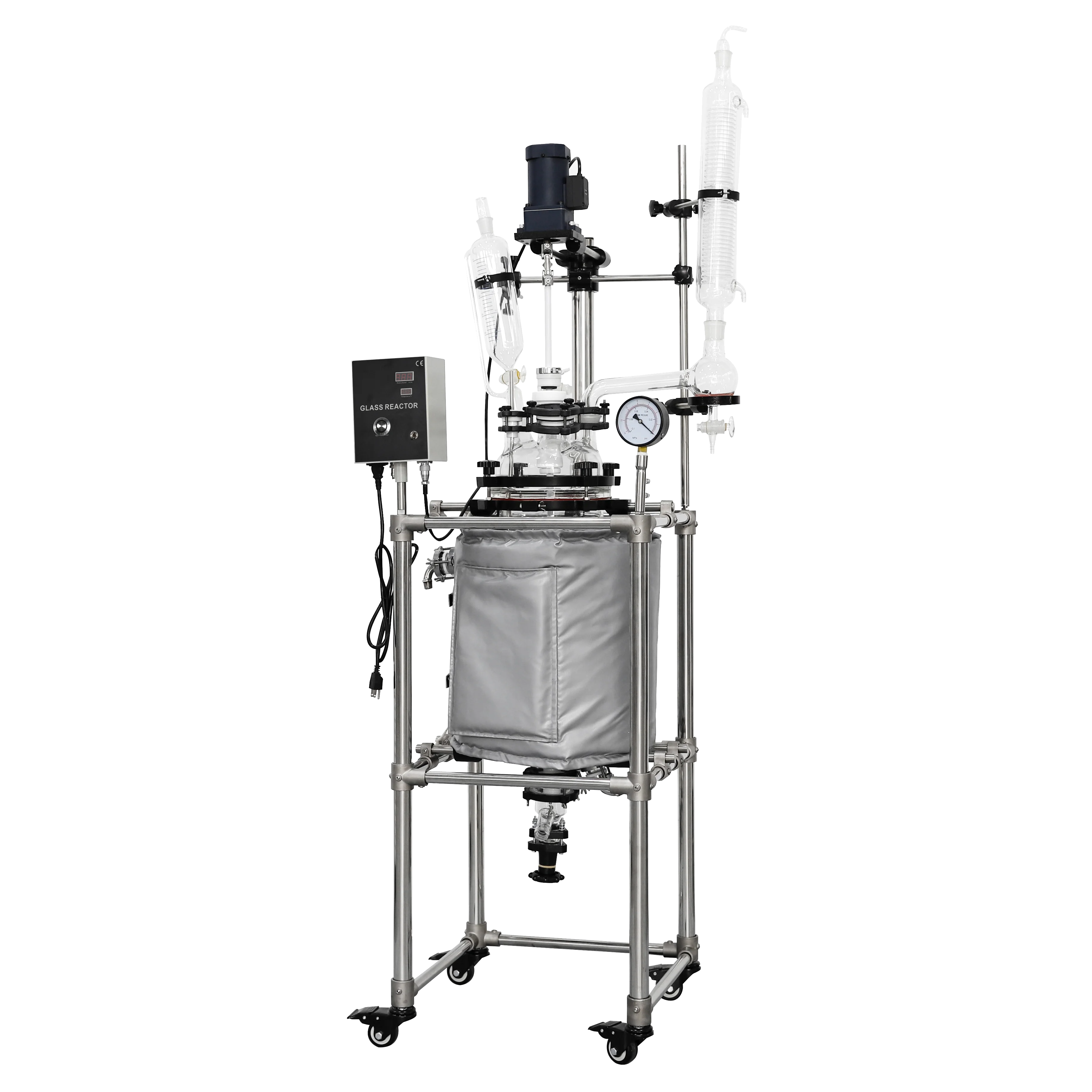 Lab Chemical Jacketed Glass Reactor Vessel 20l Jacketed Glass Reactor