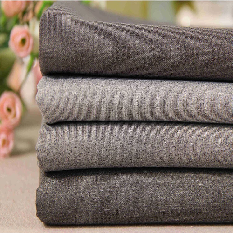 280g South Korean silk health cloth high F polyester ammonia elastic air layer fabric double-sided knitted school sweater fabric