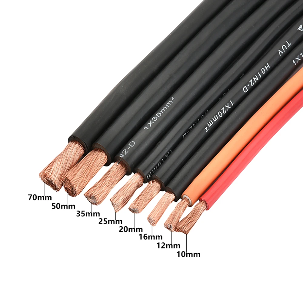 Изготовленный на заказ диаметр 10 12 16 18 20 25 35 50 70 мм медный сварочный кабель сварочный аппарат кабель