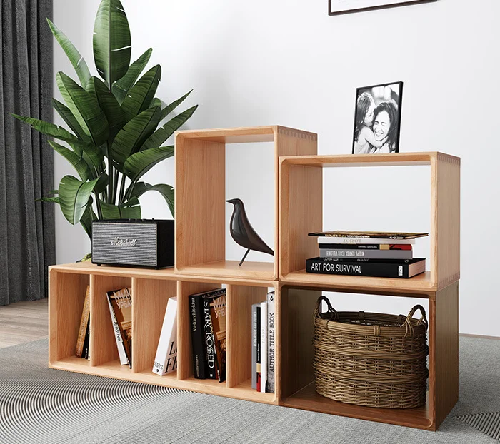 Home Floor Standing Black Walnut Wooden Storage Unit Magazine Rack Book Shelf Bookcases Organizer For Living Room Office Hotel