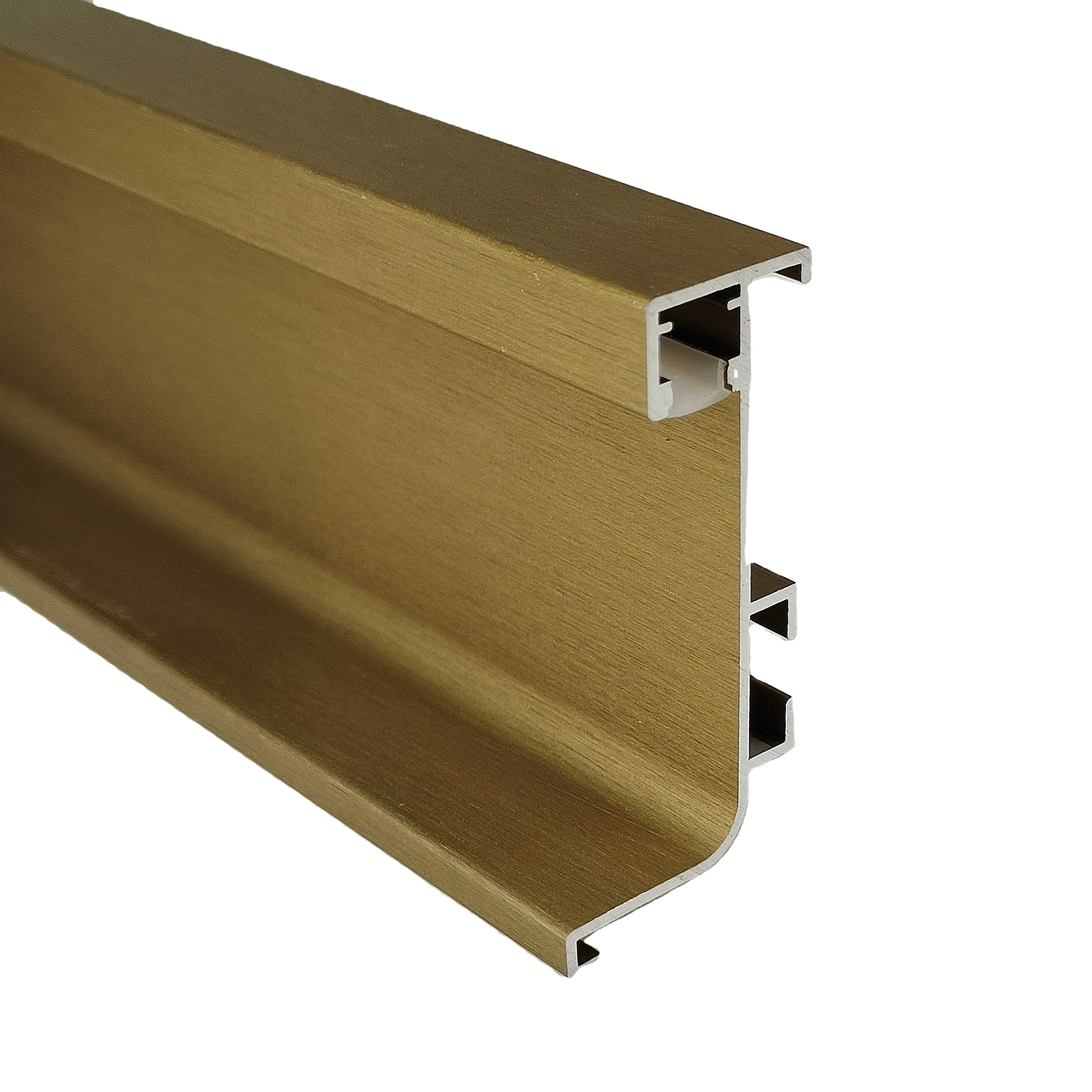 Modern Minimalist W26*57mm Aluminum Alloy Cupboard Wardrobe Handle Profile With LED Light