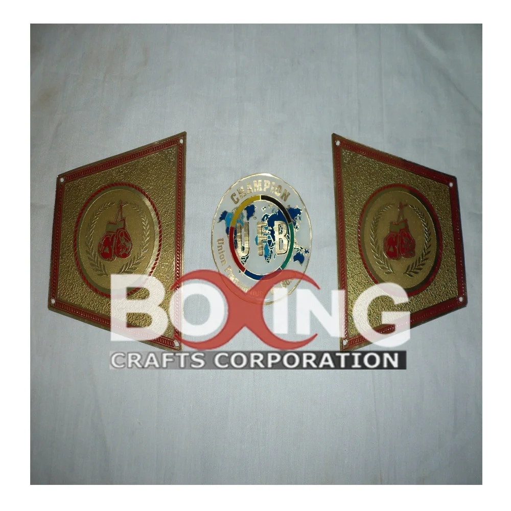 judo kendo aikido grappling championship Belt Gold plated shiny metal & pure leather boxing tournaments