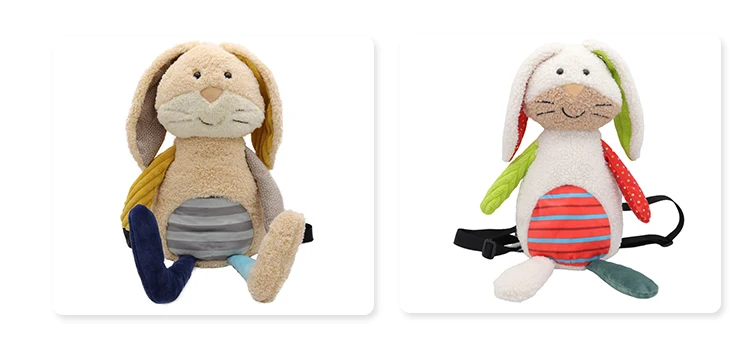 bunny plush toy  High Quality Baby Kids Animal Cartoon Plush school bag Cheap Cute backpack rabbit toy