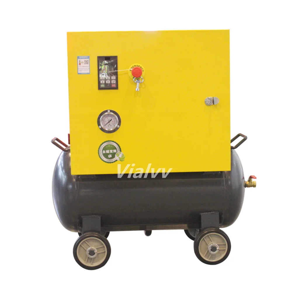 5hp винтовой воздушный компрессор насос 4 кВт 5 л.с. 220 В однофазный с сушильным баком Fengshi Vialvv Yiwu Китай низкий
