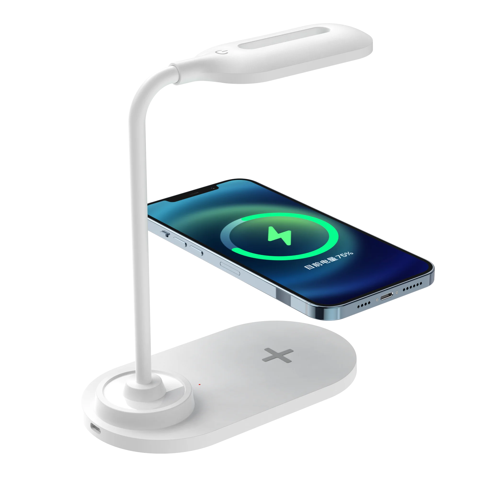 Led Light Desk Lamp With Wireless Charging Function Wireless Charger Pad  3 In 1 Mobile Fast Charge Station