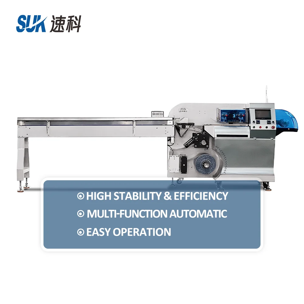 Automatic High Speed Baguette Pizza Quick Frozen Food With Date Flow Pillow Packing Machine