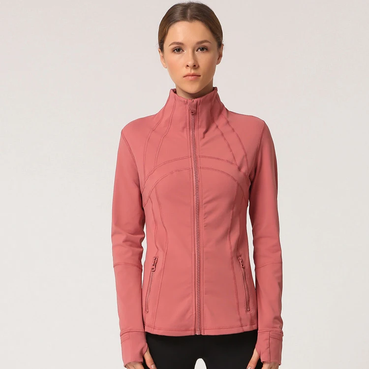 Ladies Sports Running Gym Coat Custom Fitness Long Sleeve Yoga Workout Jacket