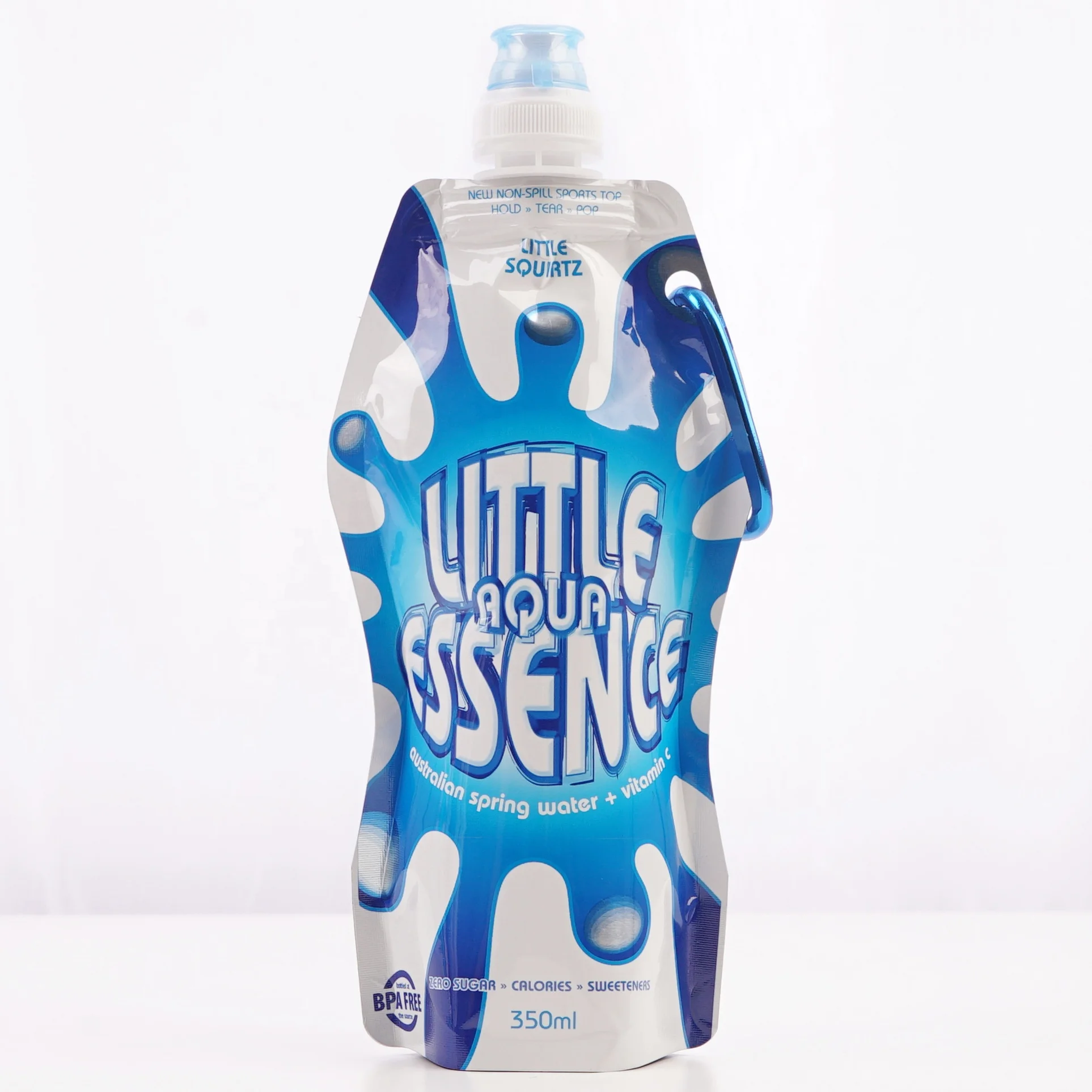 Hot Sale OEM Plastic 500ml Hiking Sport Water Bag Clear Pouch with Handle Spout