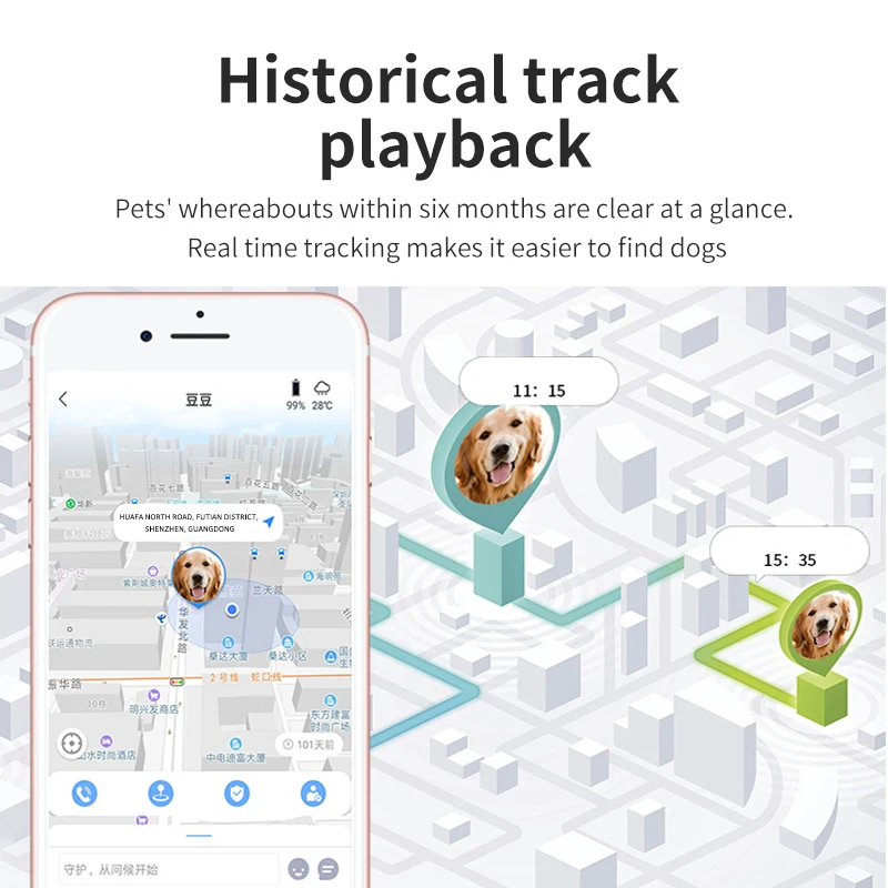 F9 Premium GPS Pet Tracker Easy-to-Use Cat and Dog Collar Locator Animal Tracking System one tracing