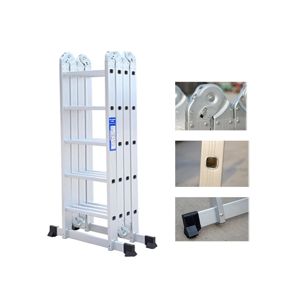 Heavy Duty Aluminum Multi Purpose Folding Ladder Scaffold Ladders with 2 Free Platform Plates