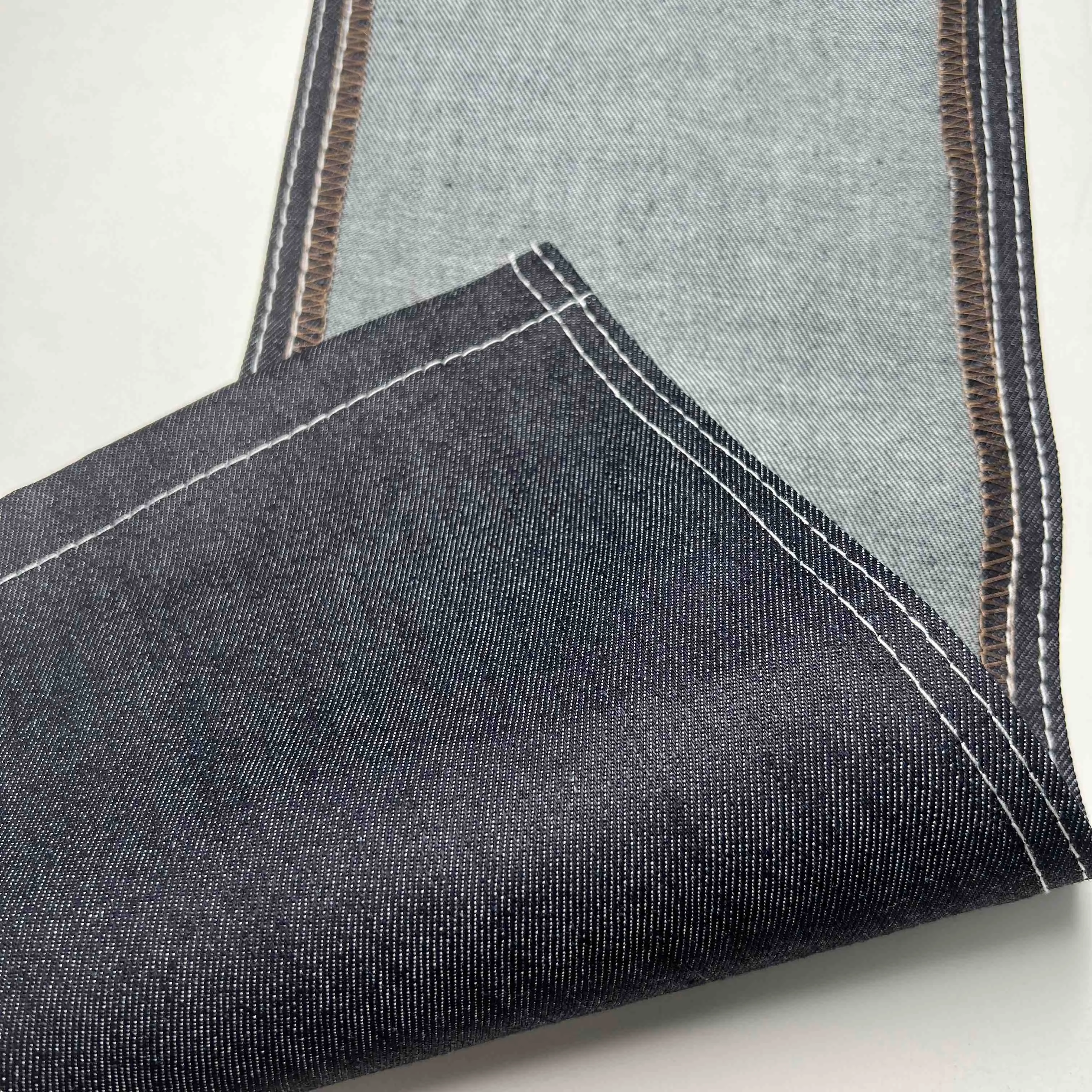 Dark Blue Lightweight Spandex Yarn Dyed Rolls of Denim Fabric