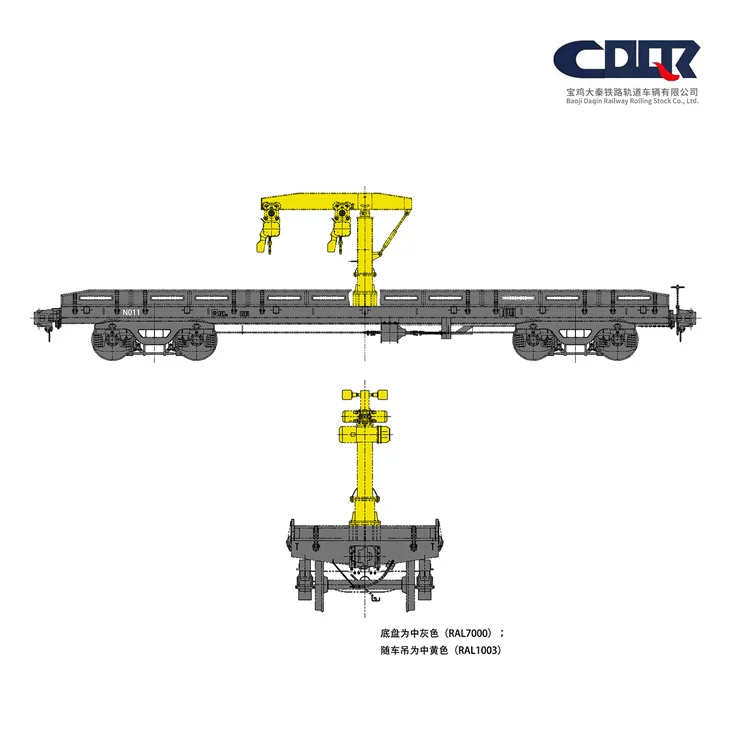 Heavy Duty Railway Flat Wagon Railway Freight Flat Wagon