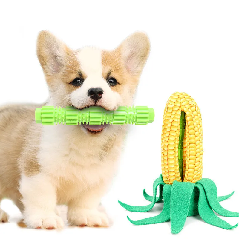 2 in 1 corn design fashion funny dog toys ,pet squeak snuffle training functional toys