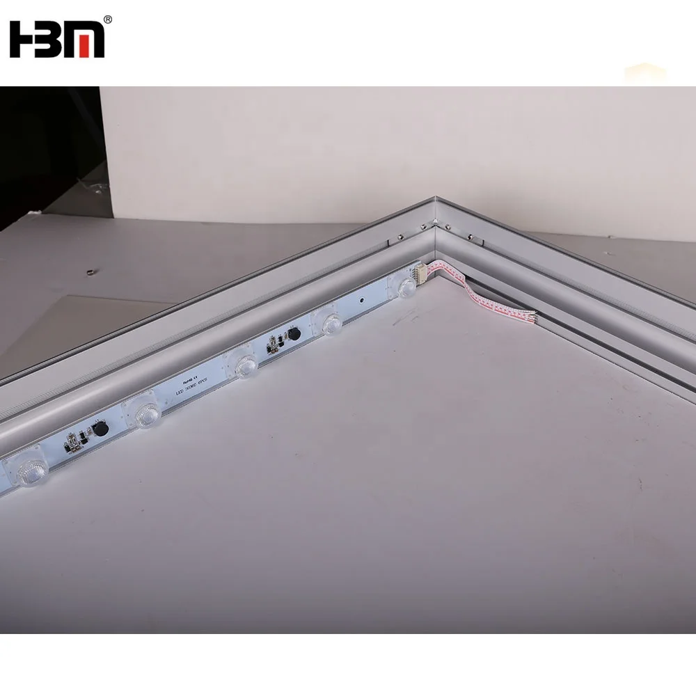 Makeup store display Textile led backlight frame fabric lightbox