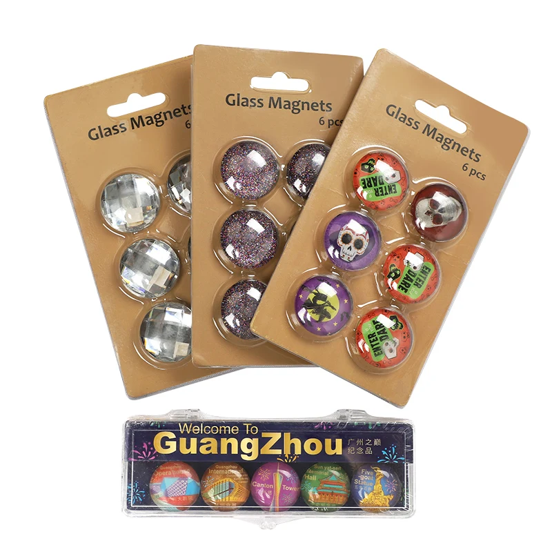 Factory Wholesale Glass Strong Magnetic Refrigerator Magnet Fridge Sticker Dishwasher Magnet