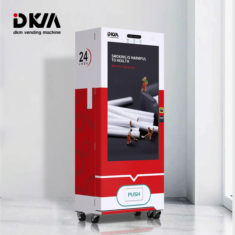 DKM Wholesale Smoke Shop Cbd ID Age Verification Vendor Cigarette Vending Machine For Cigarette