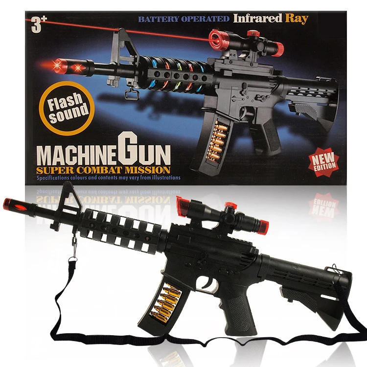 Electric Stimulate Shooting Bullet Gun Toy with Light and Music Battery Operated
