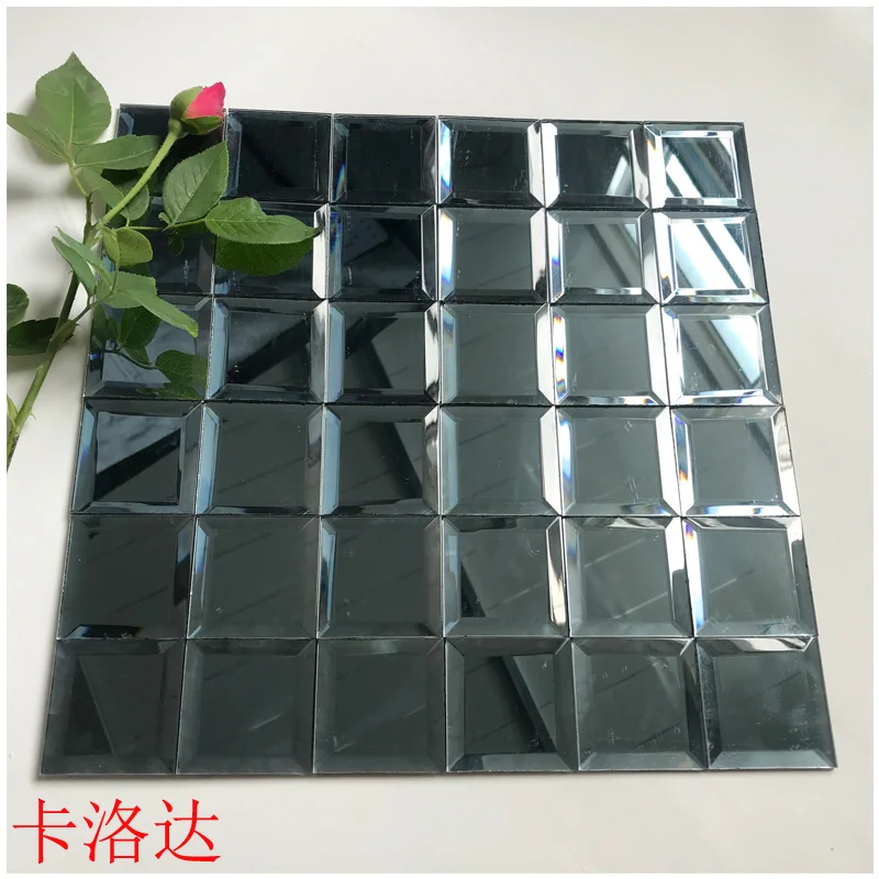 Custom wholesale decorative glass mirror mosaic tile