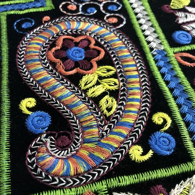 Богемный Новый Модный многоцветный фольклорный на заказ бархатный Роскошный вышитый халат 3d ткань