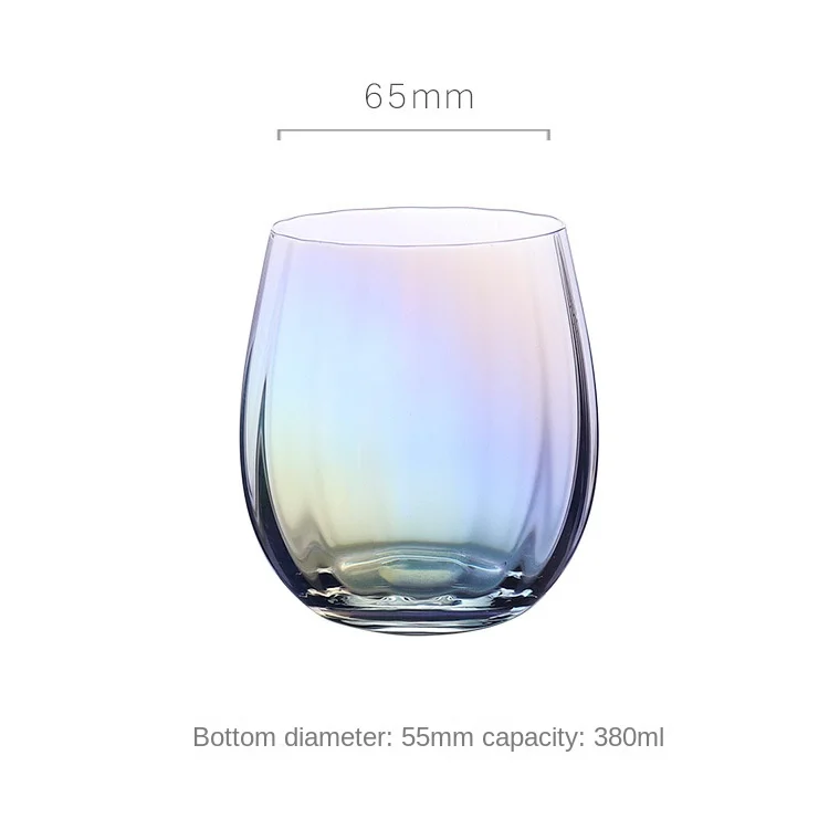 vasos de cristal copas de vino Hot Wine Testing Glass Wine Colored Glasses Rainbow Iridescent Wine Glass Set Of Crystal Cups