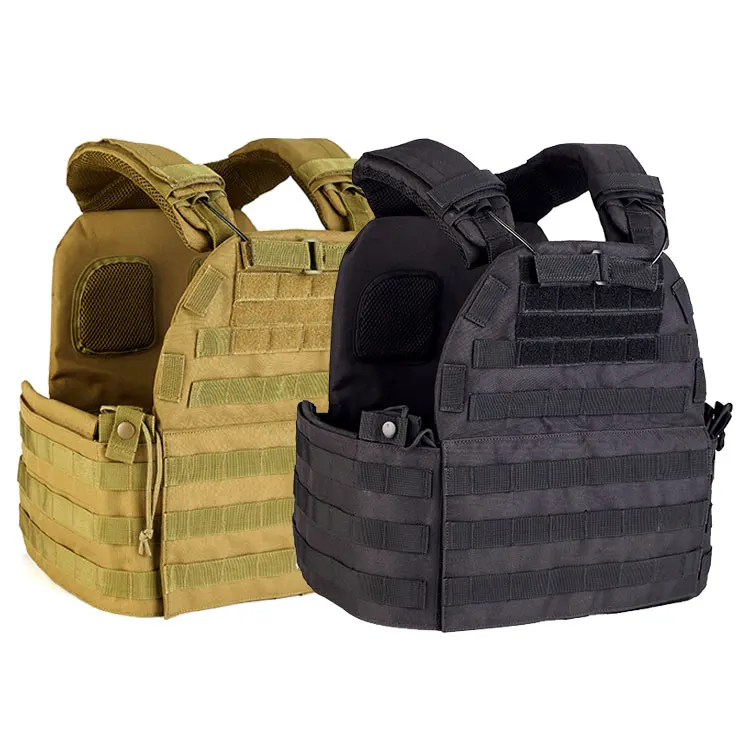 600d Оксфорд черный зеленый коричневый Мультикам дышащий боевой тренировочный жилет Регулируемый легкий облегченный тактический жилет