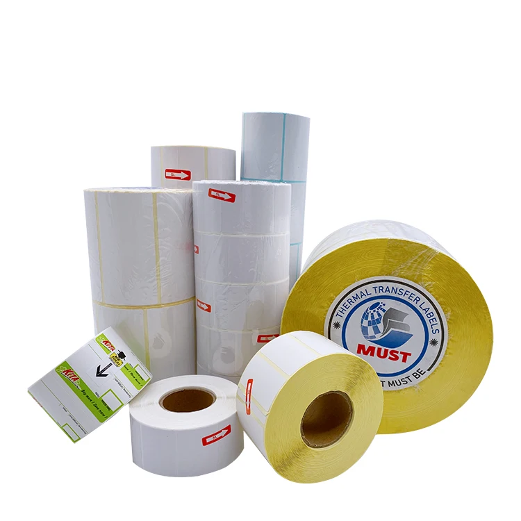 waterproof customized security labels printer thermal direct shipping labels roll label stickers