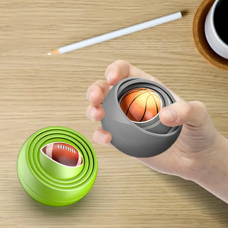 Funny Infinite Flip 3D Ball Gyroscope Fidget Toys for Kids Teens Boys Girls Adult ADHD Autism Relieve Stress Finger Gyro Spinner
