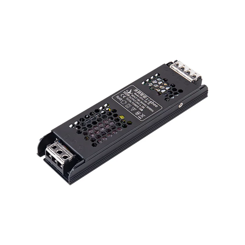 4A Constant Current Voltage LED Strip Driver 12v 24v AC to DC CCTV Switching Power Slim Black SMPS Power Supply