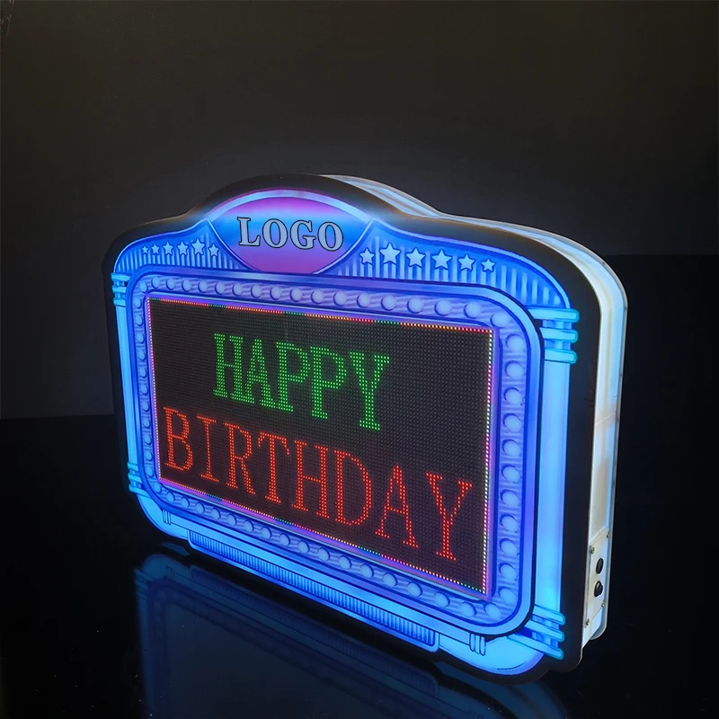 led board birthday party custom logo acrylic led DIY night club sign bottle presenter