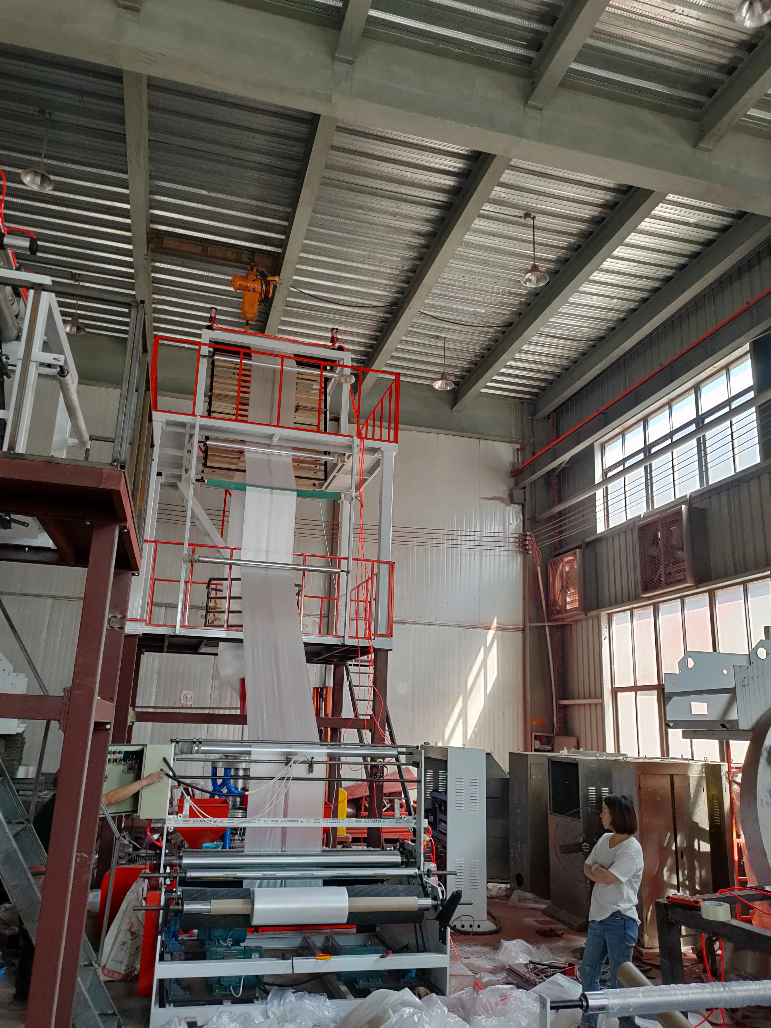 LDPE HDPE LLDPE High Speed ABA Film Blowing Machine