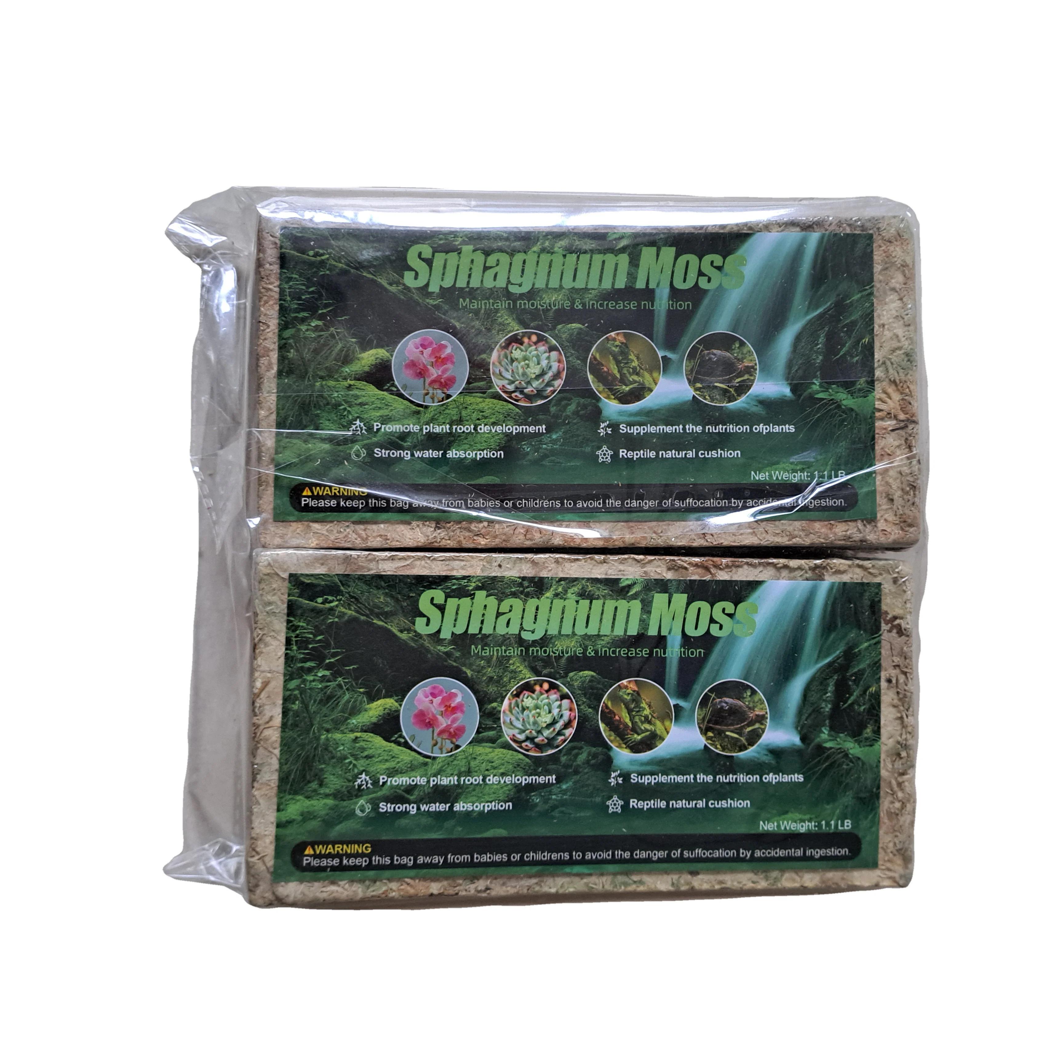 1000g  2.2LB Natural Dried Sphagnum Moss for Plants bulk climbing pet mat