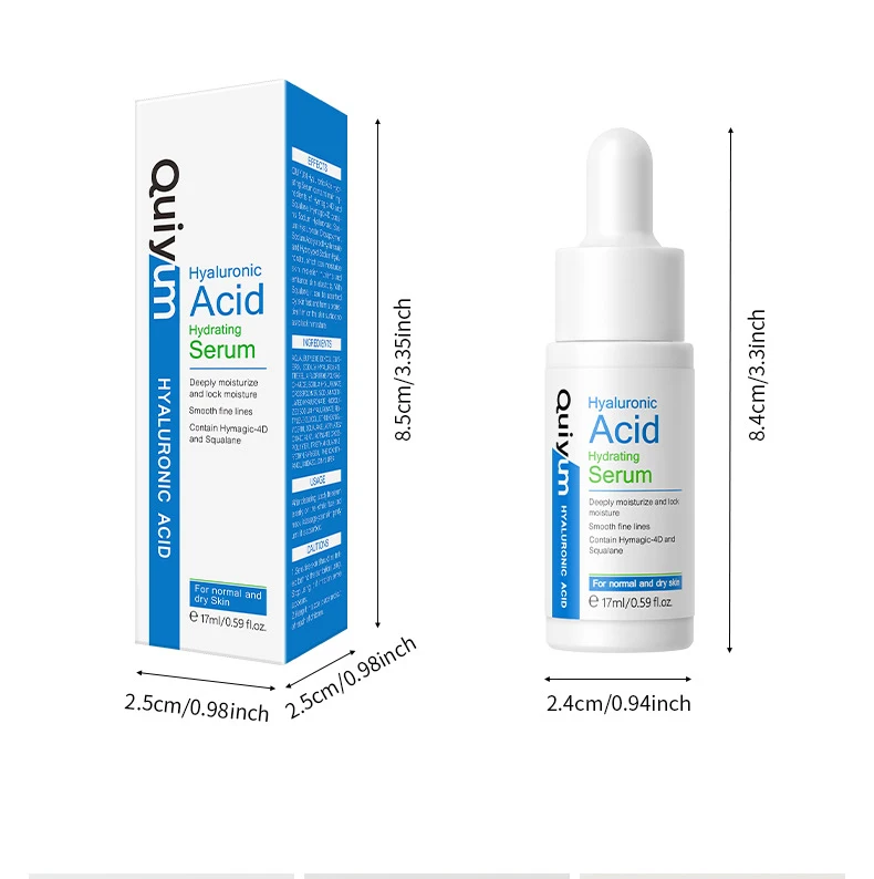OEM Hyaluronic Acid Facial serum Hydrating, hydrating, firming and brightening Organic ingredients liquid for all skin types