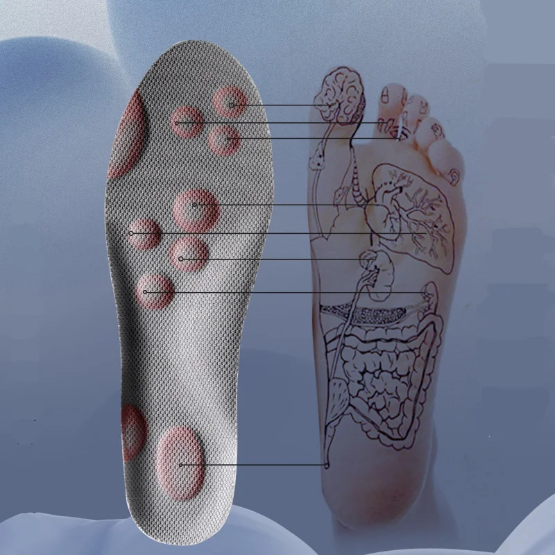 Breathable Tennis Insole with Arch Support and Massaging Cushion for Basketball, Height Increasing Option Available