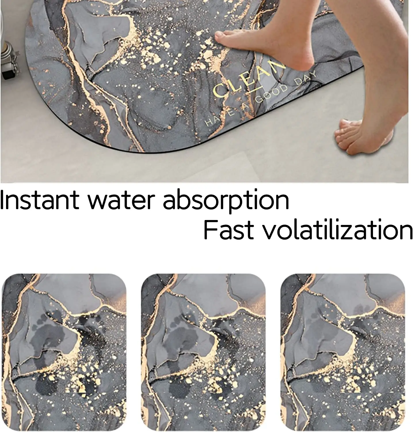 Cheap Marble Design Quick Dry Bath Mat Rug Thin Rubber Non Slip Soft Bathroom Super Absorbent Mat Bathmat Bath Rugs Mats