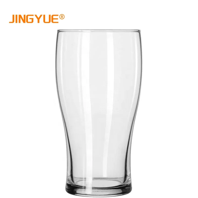 English Pub Pint Glass 580ml 19 Ounce Clear Glass Tempered Craft Tulip Beer Glass for Restaurant Bar Market