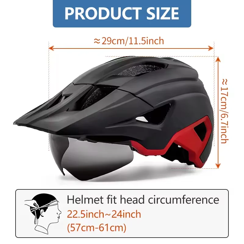 HONORTOUR Hot Sell High Quality CE Certificated Adults Mountain Riding Bike Bicycle Helmet MTB Cycling Helmet Bicycle With Light