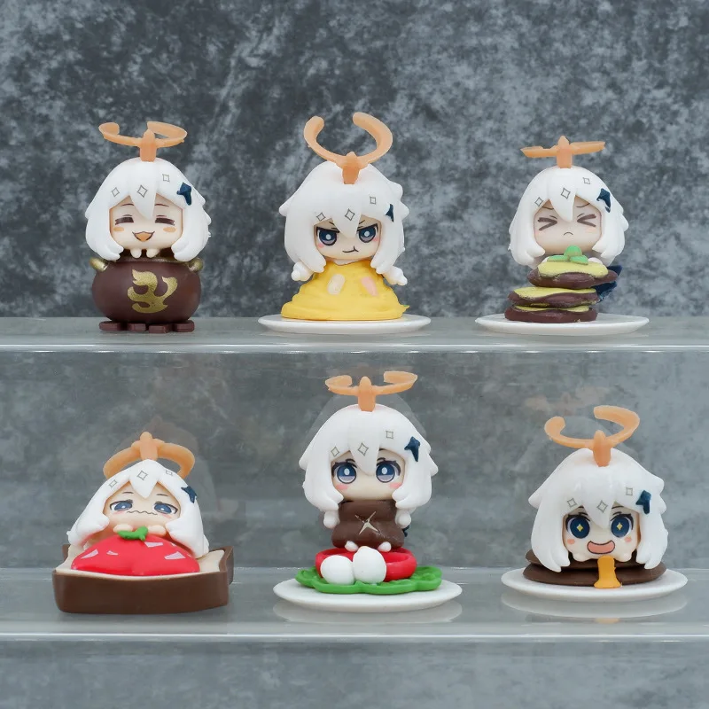 Wholesale eat food Game Character japanese anime girl figures Toy Blind box genshin impact paimon figure