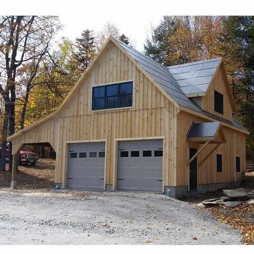 prefab manufactured wooden garage carport